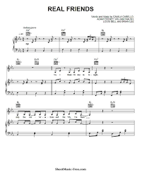 Learn to play this famous composition in a matter of minutes. Real Friends Sheet Music Camila Cabello Sheet Music Real Friends Lyrics And Chords