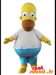 He is overweight, lazy, and ignorant, but also strongly devoted to his wife and children. Mascot Homer Simpson O Personagem De Desenho Animado Famosa Em Mascotes Os Simpsons