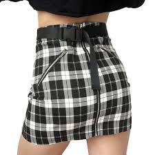 Black And White Plaid Pencil Skirt Pin On Skirts