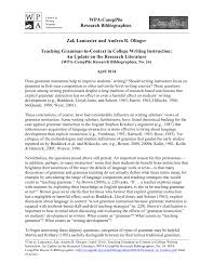Whether their writing class meets on campus or online, students benefit from qualities integral to the bedford. Pdf Teaching Grammar In Context In College Writing Instruction An Update On The Research Literature