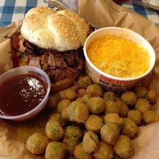 Maybe you would like to learn more about one of these? Fried Okra Dickey S Bbq Pit Recipe 10 Pods Okra Sliced In 1 4 Inch Pieces 1 Egg Beaten 1 Cup Cornmeal 1 4 T Okra Recipes Bbq Recipes Restaurant Recipes