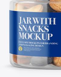 Download Jar With Snacks Mockup In Jar Mockups On Yellow Images Object Mockups PSD Mockup Templates