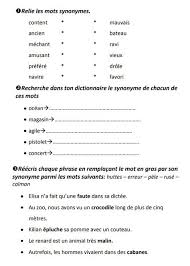 Travail Sur Les Synonymes Et Nombres En Anglais Mot Synonyme Les Nombres En Anglais Et Synonymes