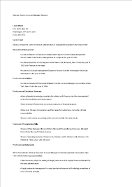 Finance and administration has historically been used as a general term for administrative employees. Senior Account Manager Cv Sample Templates At Allbusinesstemplates Com