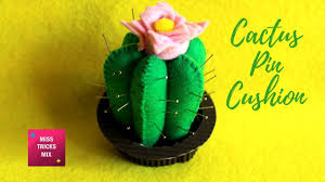 These make cute little fiesta party favors for cinco de mayo, too! Diy How To Make A Cactus Pincushion Felt Crafts Youtube