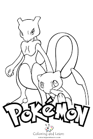 pokemon mewtwo coloring page