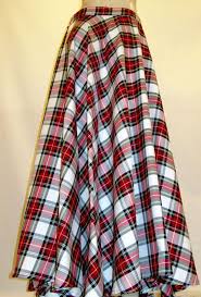 Dress Stewart Floor Length Skirtred White Pink Plaid By Sohoskirts Skirt Design Trendy Skirts Full Circle Skirts