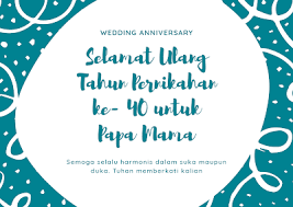 We did not find results for: Ucapan Anniversary Pernikahan Untuk Orang Tua Ke 50 40 35 25