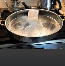 Bakir Ve Mardine Ozgu Her Sey On Instagram Selammmm Dostlarimmmm Kulplu Bakir Baklava Borek Tepsimiz Sahibine Ulasir Saute Pan Serving Tray Pan