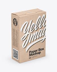 Download Kraft Box Mockup In Box Mockups On Yellow Images Object Mockups