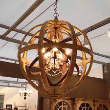 Wooden Orb Chandelier Metal Orb Detail And Crystal Wooden Orb Chandelier Wood Orb Chandelier Orb Chandelier