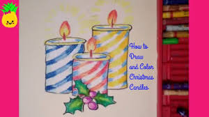 How To Draw Christmas Candles And Color Easy Drawing Tutorial Step By Step Art Draw For Fun Youtube