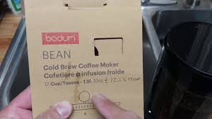 Begin with 4 cups of filtered water and 1 cup of ground coffee. Bodum Cold Brew Press Youtube