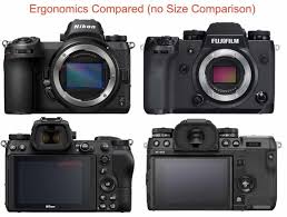 Nikon Z Vs Fujifilm X H1 And Gfx 50s Size Ergonomics Compared Nikon Z Vs Fujifilm Nikoneye Com Has Shared A Bunch Of Siz Mirrorless Camera Fujifilm Nikon