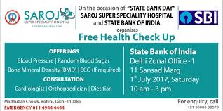 Organising Free Health Check Up In Association With State Bank Of India On The Occasion Of State Bank Day On Health Check Quality Care Care Organization