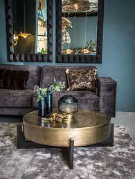 Gold/marble medium round marble coffee table with hammered base. Brass Coffee Table Flowerfeldt Brass Coffee Tables Online Flowerfeldt