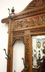 Antique Victorian Carved Oak Hall Stand Hall Bench Antiques Co Uk