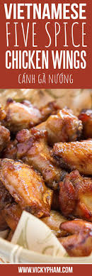 Vietnamese Five Spice Baked Chicken Wings Canh Ga Nuong Vietnamese Home Cooking Recipes Recipe Chicken Wings Baked Chicken Wings Chicken Wing Recipes