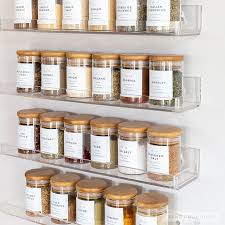 Glass Jar With Rounded Bamboo Lid Version 1 0 Modern Pantry Labels Pantry Labels Modern Pantry