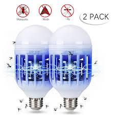 2 Packs Bug Zapper Light Bulb 2 In 1 Mosquito Killer Lamp Uv Led Electronic Insect Fly Killer Walmart Com Walmart Com