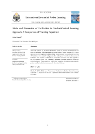 Pdf Mode And Dimension Of Facilitation In Student Centred Learning Approach A Comparison Of Teaching Experience