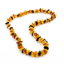 Collier enfant en ambre multicolore. Collier Ambre Bebe Eclats Polis Multicolore 123ambre