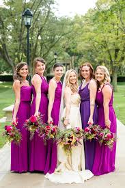 Bold Sangria Wedding At The University Club Bethany Phil Sangria Wedding Purple Bridesmaid Dresses Purple Wedding Dress Bridesmaid