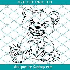 Download Evil Bear With Broken Heart Svg Bear Svg Animal Svg Halloween Svg Svgdogs