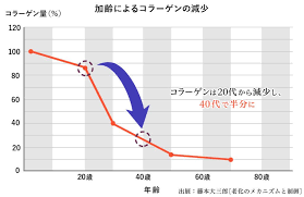 40代では半分に減っちゃうコラーゲン 肌の老化サインはここでチェック 老化 肌 コラーゲン