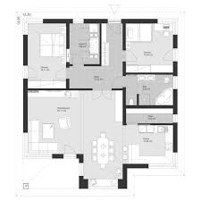 Grundriss Bungalow Ebenerdig Mit Walmdach Oder Flachdach 3 Zimmer 150 Qm Fertighaus Bauen Ideen Elk Haus Bungalow 1 In 2020 Bungalow Grundriss Bungalow Bauhausstil