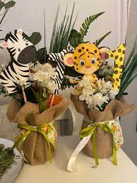 Wild One Safari Baby Shower Centerpieces Youtube Safari Baby Shower Decorations Baby Shower Safari Theme Safari Baby Shower Boy