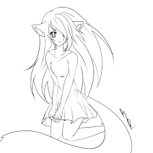 Well you're in luck, because here they come. Anime Wolf Girl Coloring Pages Coloring And Malvorlagan