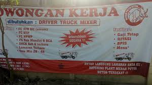 Check spelling or type a new query. Lowongan Kerja Driver Truck Mixer Semen Beton Serangid