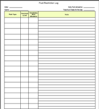 Fluid Restriction Chart Template Printable Fluid Intake