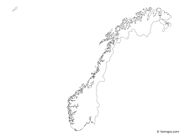 Independent country in southwestern europe with territories in the mediterranean sea, the atlantic ocean and northern africa. Outline Map Of Norway Free Vector Maps