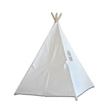 Kid S Authentic Giant Canvas Indian Teepee Play Tent Indoor Ourdoor Playhouse White Color Walmart Com Tent Teepee Play Tent Kids Tents