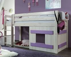 Der umzug vom kinderbett ins jugendbett erfolgt meist. Massivholz Hochbett Kinderbett Holzelement Kiefer Weiss Flieder Massivholzmoebel Experte