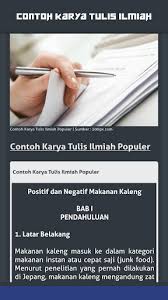 Artikel ilmiah popular biasanya dimuat di surat kabar atau majalah. Updated Contoh Karya Tulis Ilmiah Android App Download 2021