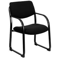 Product titleflash furniture hercules series big & tall 500 lb. Flash Furniture Black Fabric Executive Side Reception Chair With Sled Base