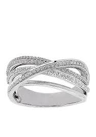 Belk Co 1 2 Ct T W Diamond Twist Ring In 10k White Gold Diamond Bridal Ring Sets Diamond Engagement Ring Set White Diamond Ring