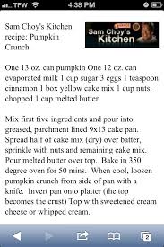 Sam Choy S Pumpkin Crunch Delicious Pumpkin Crunch Pumpkin Crunch Cake Pumpkin Crunch Recipe