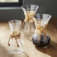 Chemex Coffee Makers With Wood Collar Crate And Barrel Chemex Coffee Pour Over Coffee Maker Chemex Coffee Maker