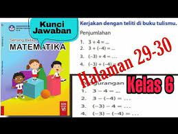 Kunci jawaban tema 1 kelas 6 halaman 89 90 jelaskan cara. Kunci Jawaban Matematika Kelas 6 Halaman 29 Dan 30 Youtube