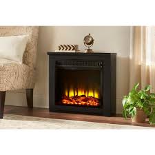 Electric fireplaces can be found at retail and online markets at a very affordable price range. Home Decorators Collection Patterson 24 In Freestanding Electric Fireplace In Black 112340 The Home Depot