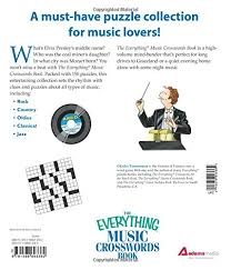 Dad • pets • music • piano • beach • books • birds • mother • baking • family • father • travel • sewing • reading • gardens • history • friends. The Everything Music Crosswords Book 150 Chart Topping Puzzles To Challenge Your Musical Knowledge Timmerman Charles 0045079903364 Amazon Com Books
