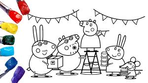 Grandma pig loves to cook. Peppa Pig Coloring Pages Madame Gazelle S Leaving Party Youtube