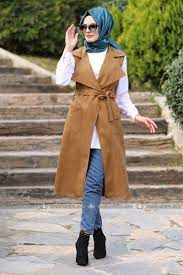 Yirtmacli Suet Yelek Mdb8452 Taba Yelek Kadin Tabata