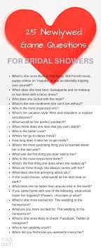 25 Newlywed Game Questions For Bridal Showers In All Of Bridal Shower Game Land The Newlywed Game I Bridal Shower Wedding Shower Brunch Wedding Bridal Shower