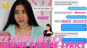 Texting My Ex Thank U Next Ariana Grande Lyrics Gone Wrong Just Sharon Youtube