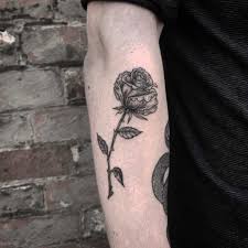 Infinity birds symbols temporary tattoos (044). Blackwork Rose Stem Tattoo Tattoogrid Net